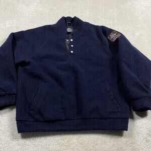 Vintage Willis & Geiger Sweater Mens XL Diaplex Lined Wool Pullover 90s Outdoor